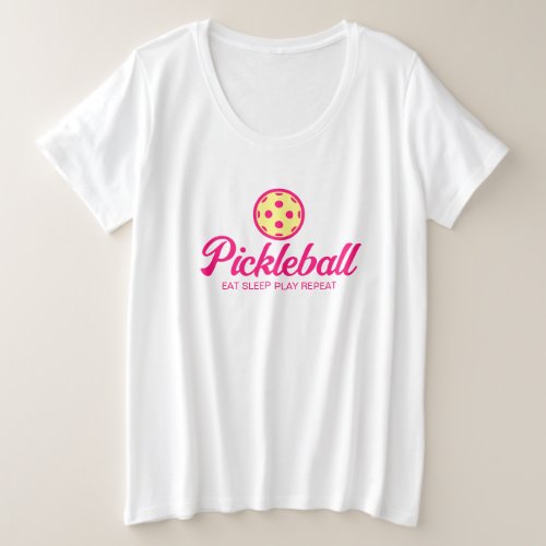 Plus size pickleball t shirts for women