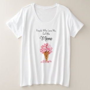 Plus Size Pink Hydrangeas Valentines Comfy T-Shirt