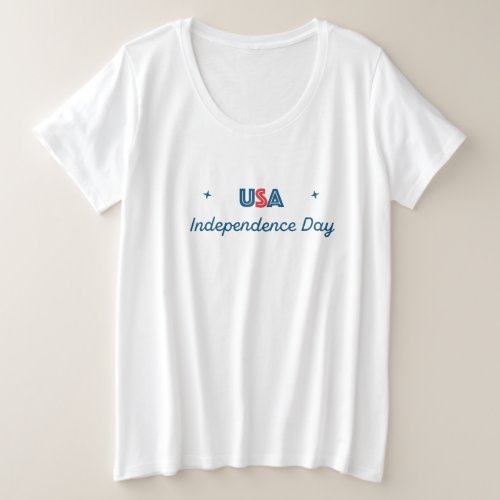 Plus Size Shirt Independence Day
