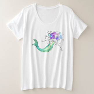 Plus Size SSRA Mermaid V-neck T T-Shirt