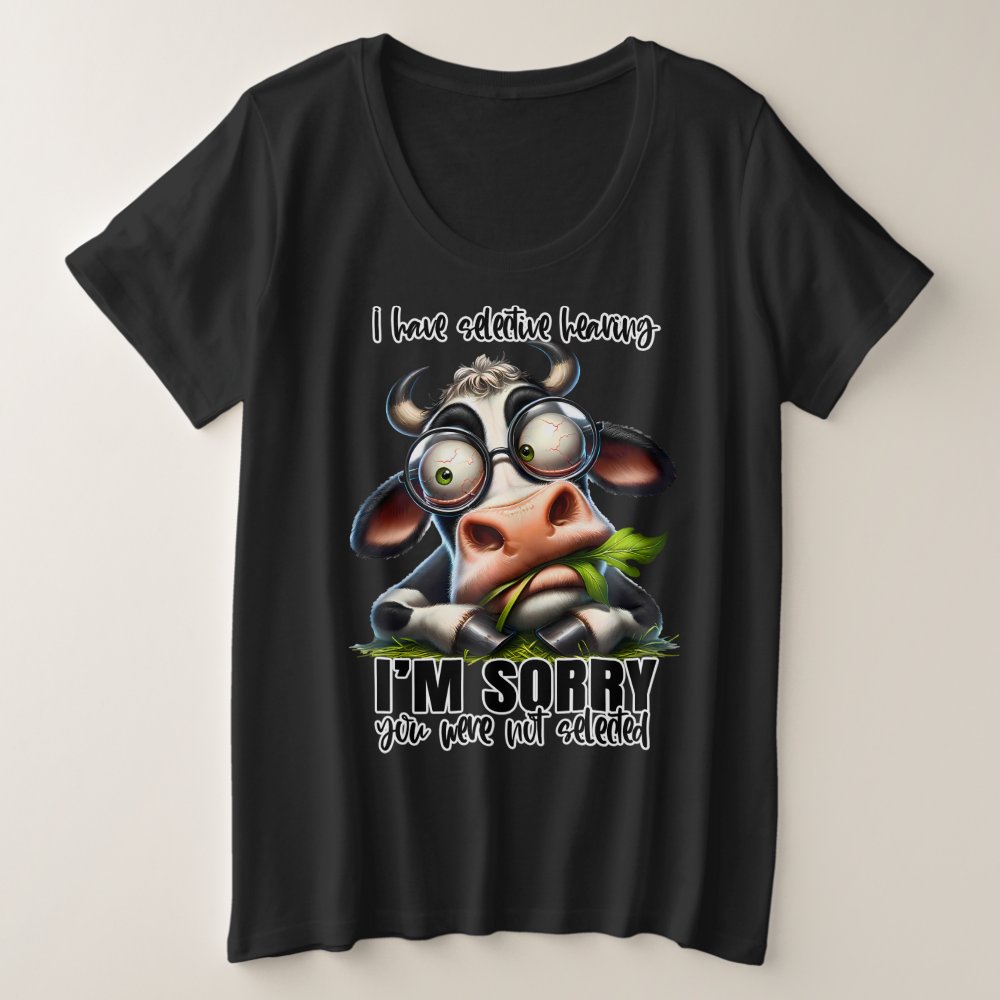 Discover I Have Selective Hearing Funny Cow Personalized T-Shirt