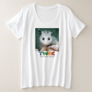 Plus size t-shirt with opossum