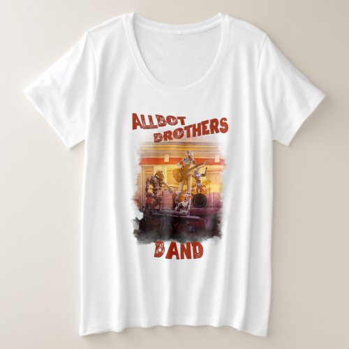 Plus Size tshirt with Allbot Brothers Band  BSR