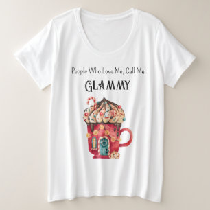 Plus Size Watercolor Magical House Comfy T-Shirt