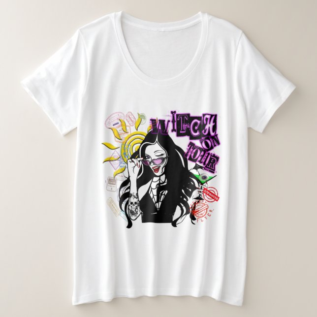 Plus size witch plus size T-Shirt (Design Front)