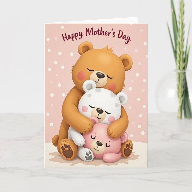 Plush Animal Mothers Day Card (Front)