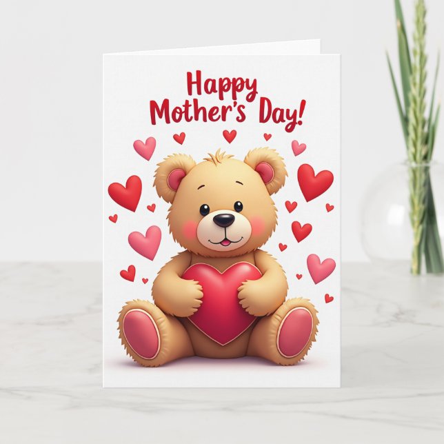 Plush Bear Love Card (Front)