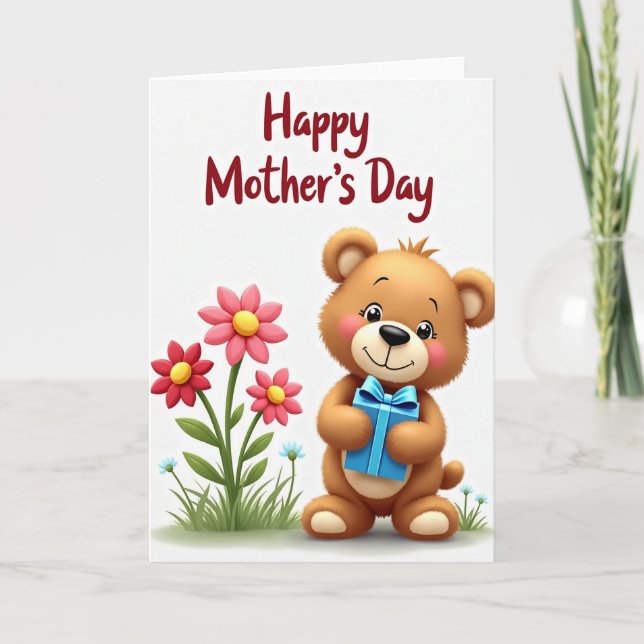 Plush Creature Mothers Day Gift Card (Front)