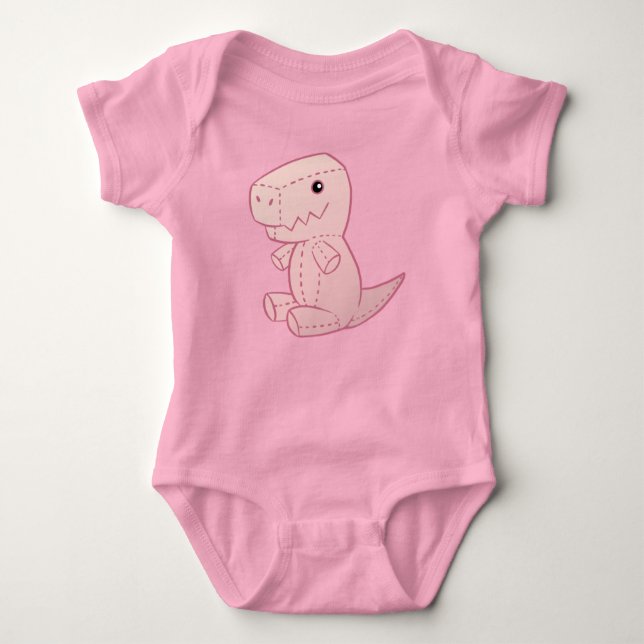 Plush Cute T-Rex Baby Bodysuit (Front)
