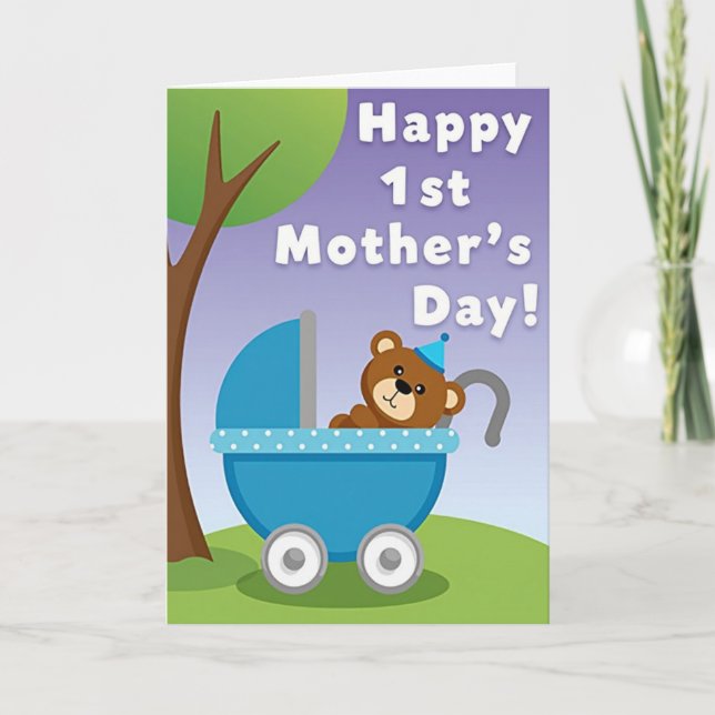Plush First Mothers Day Scene Card (Front)