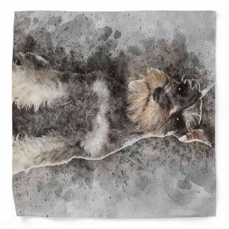 Plush Fleece | Schnauzer Comfy Cozy Fleece Bandana