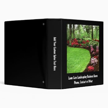 Plush Green Landscape Lawn Care Business Binder by cutencomfy at Zazzle