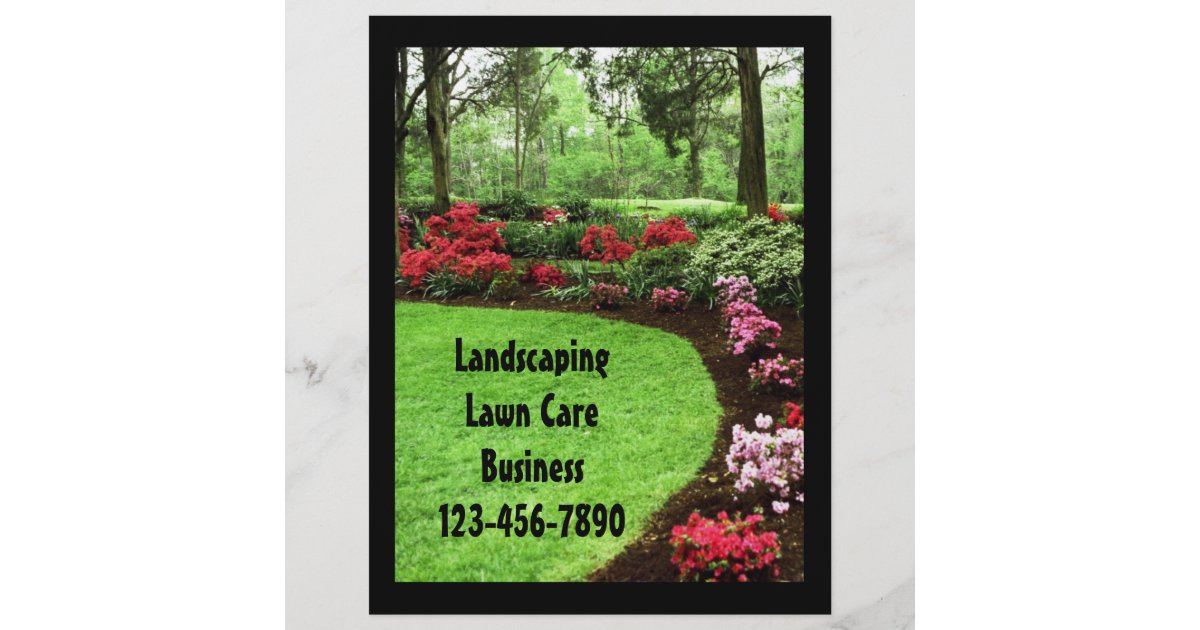 Plush Green Landscape Lawn Care Business Flyer | Zazzle.com