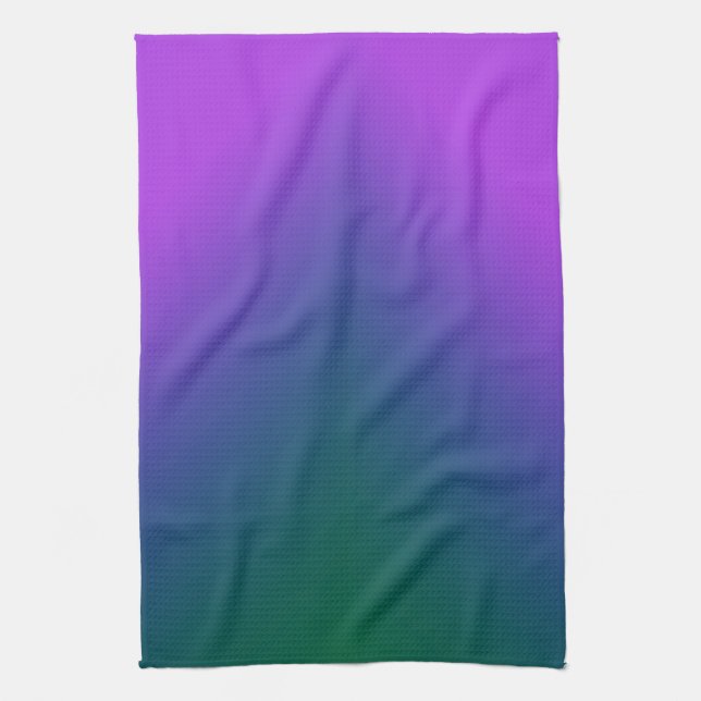 Plush Peacock Ombre Towel (Vertical)