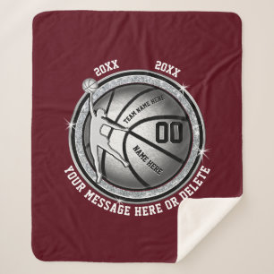 Plush Personalized Basketball Blankets for Girls