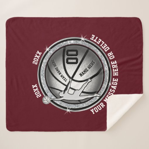 Plush Personalized Basketball Blankets for Girls Zazzle