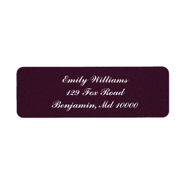 Plush Purple and white Label (Front)