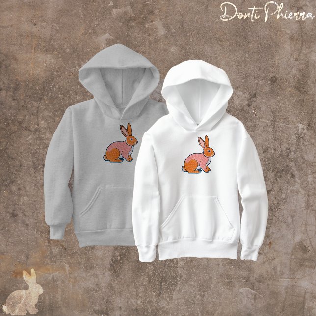 Plush Rabbit Illustration  Hoodie (Creator Uploaded)