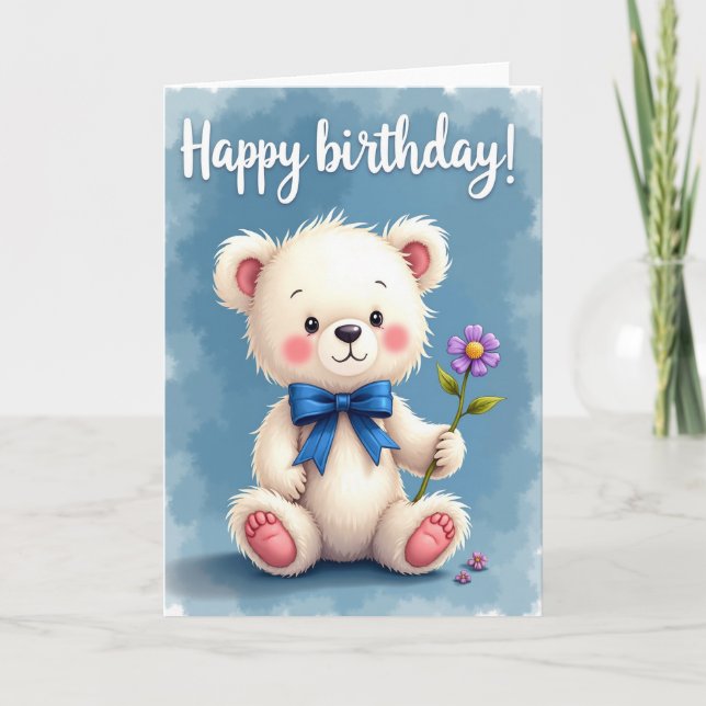 Plush Toy Birthday Card (Front)