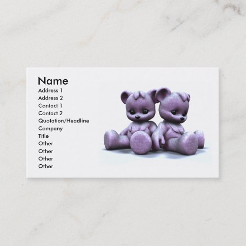 Plushie Pink Bears Business Card