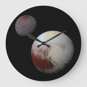 Pluto and Charon NASA New Horizons Clock
