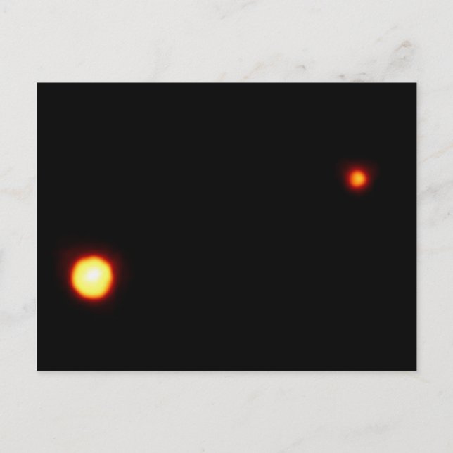 Pluto and Its Moon, Charon Postcard (Front)