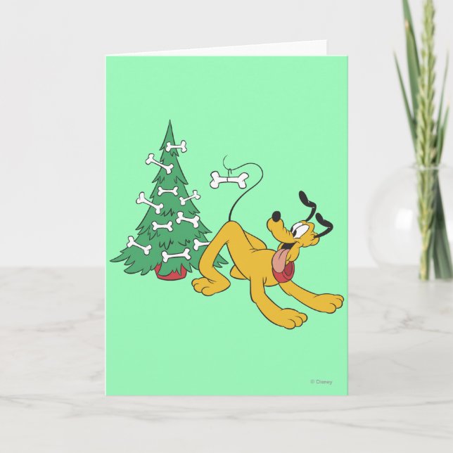 Pluto at Christmas Holiday Card (Front)