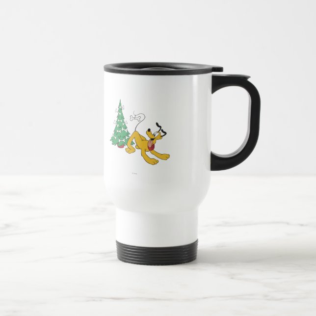 Pluto at Christmas Travel Mug (Right)