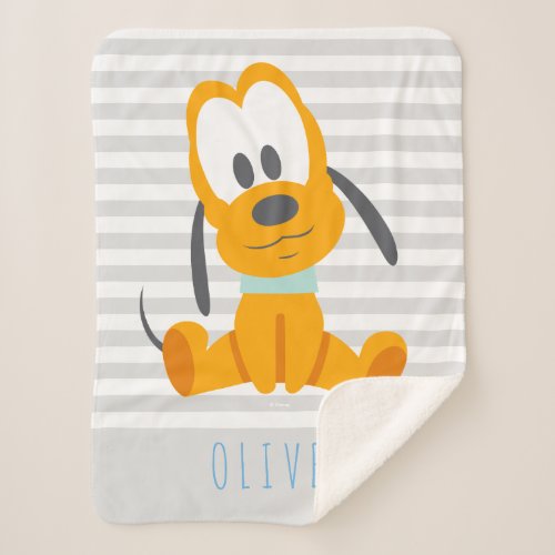 Pluto  Baby Pluto _ Add Your Name Sherpa Blanket