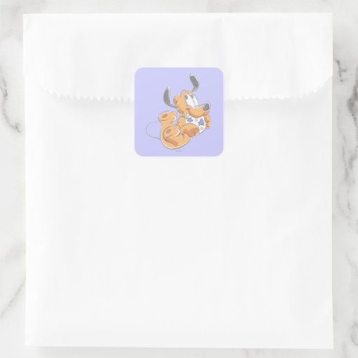 Pluto | Baby Pup Square Sticker | Zazzle