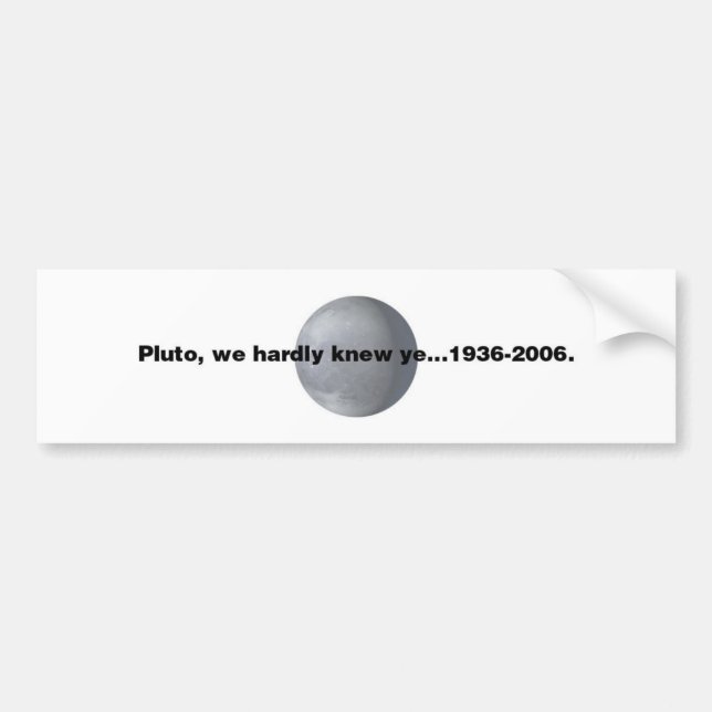 Pluto Bumper Sticker (Front)
