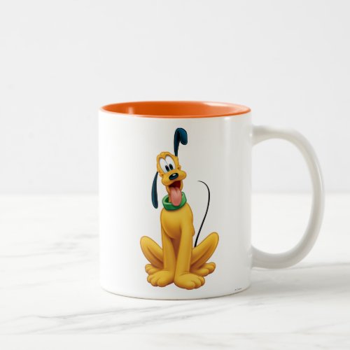 Pluto  Cartoon Front Two_Tone Coffee Mug