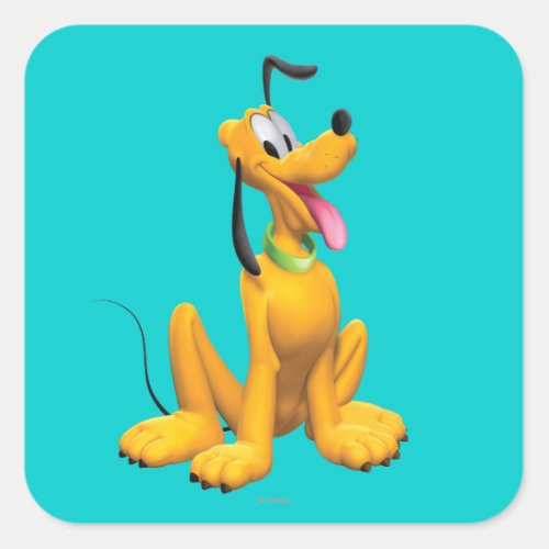 Pluto  Cartoon Side Square Sticker