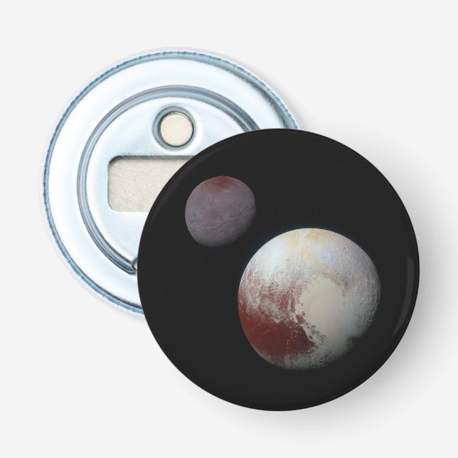 Pluto & Charon 9th or Dwarf Planet Solar System Bottle Opener (Front)