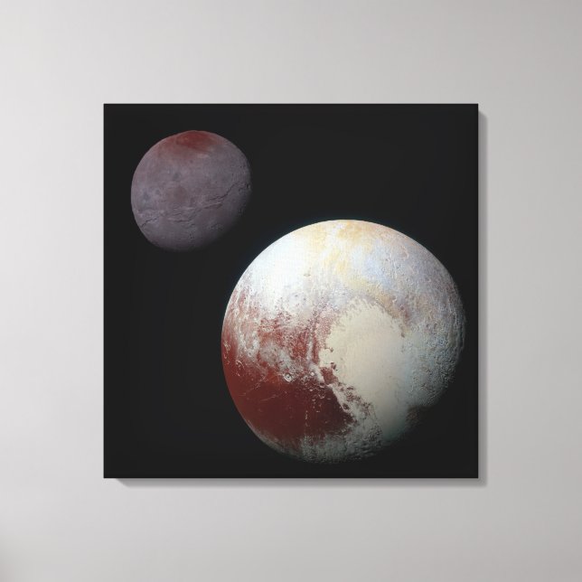 Pluto & Charon 9th or Dwarf Planet Solar System Canvas Print (Front)