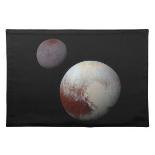 Pluto & Charon 9th or Dwarf Planet Solar System Cloth Placemat