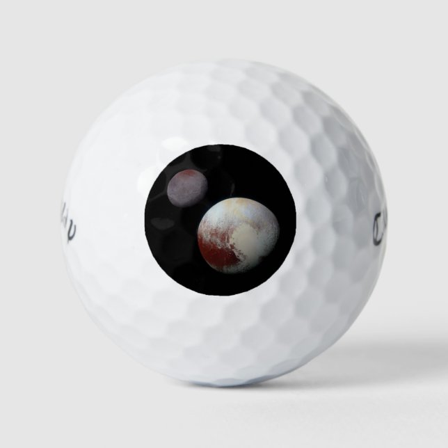 Pluto & Charon 9th or Dwarf Planet Solar System Golf Balls (Front)