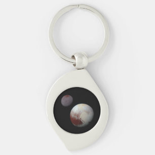 Pluto & Charon 9th or Dwarf Planet Solar System Keychain