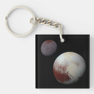 Pluto & Charon 9th or Dwarf Planet Solar System Keychain