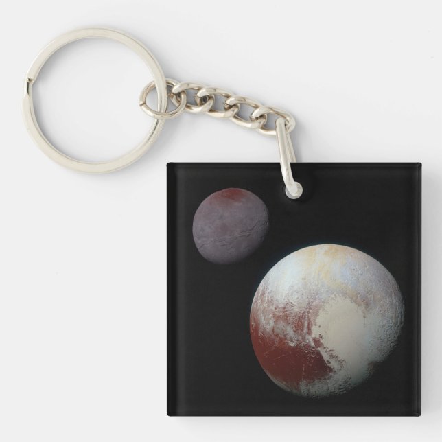Pluto & Charon 9th or Dwarf Planet Solar System Keychain (Front)