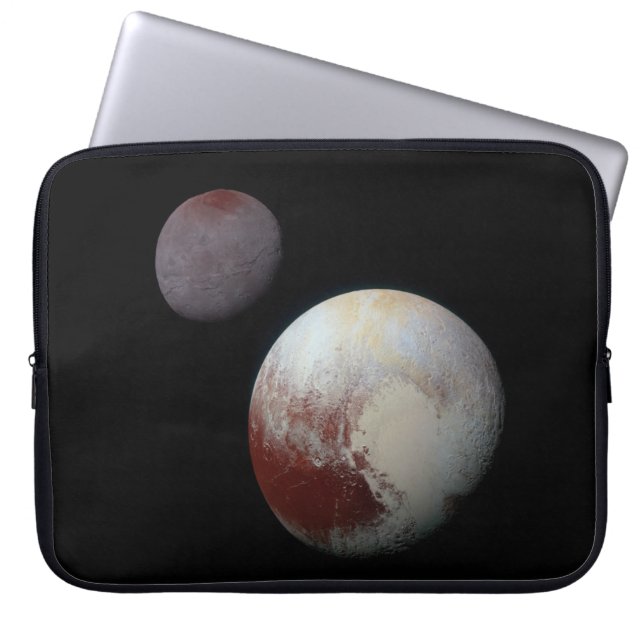Pluto & Charon 9th or Dwarf Planet Solar System Laptop Sleeve (Front)