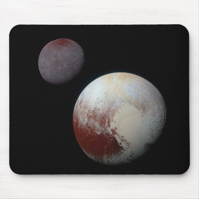 Pluto & Charon 9th or Dwarf Planet Solar System Mouse Pad (Front)