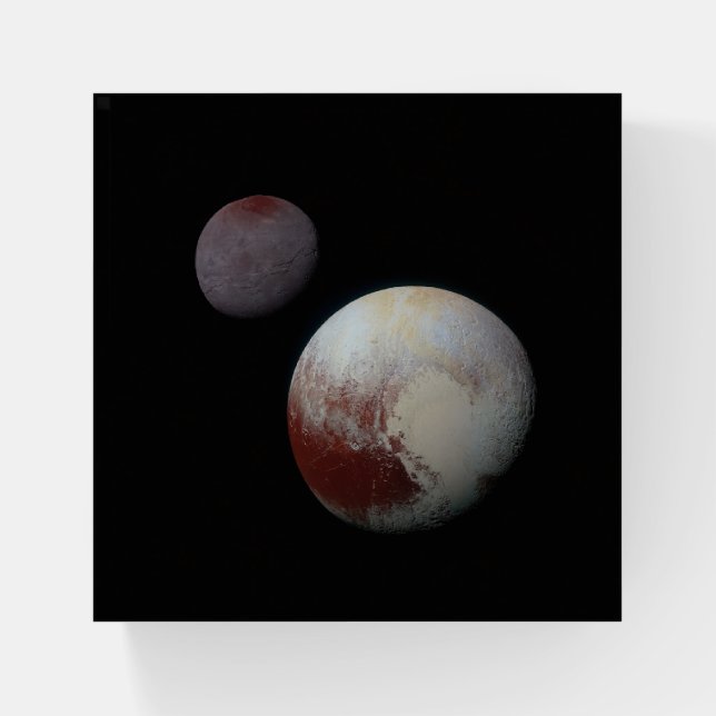 Pluto & Charon 9th or Dwarf Planet Solar System Paperweight (Front)