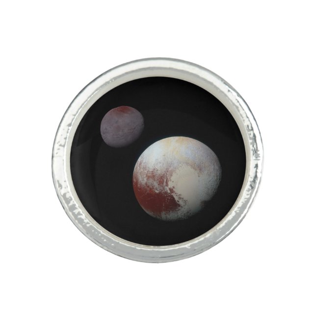 Pluto & Charon 9th or Dwarf Planet Solar System Ring (Front)