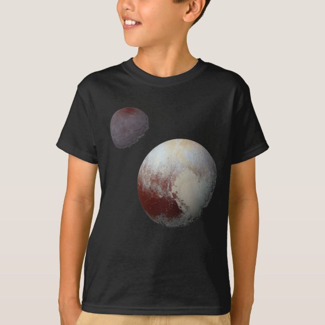 Pluto & Charon 9th or Dwarf Planet Solar System T-Shirt (Front)