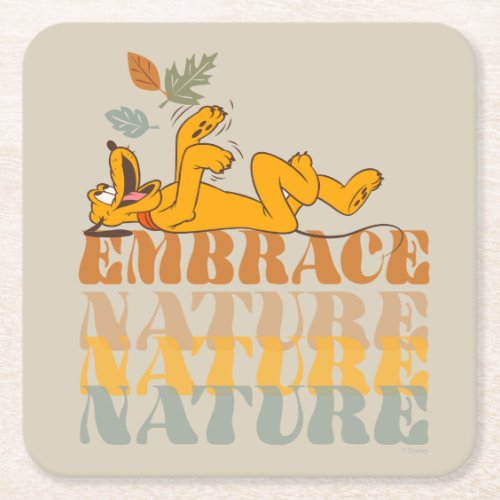 Pluto  Embrace Nature Square Paper Coaster