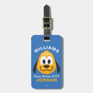 Pluto Emoji Family Vacation and Year Luggage Tag