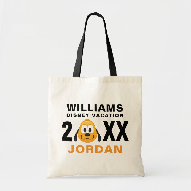 Pluto Emoji | Family Vacation and Year Tote Bag (Front)