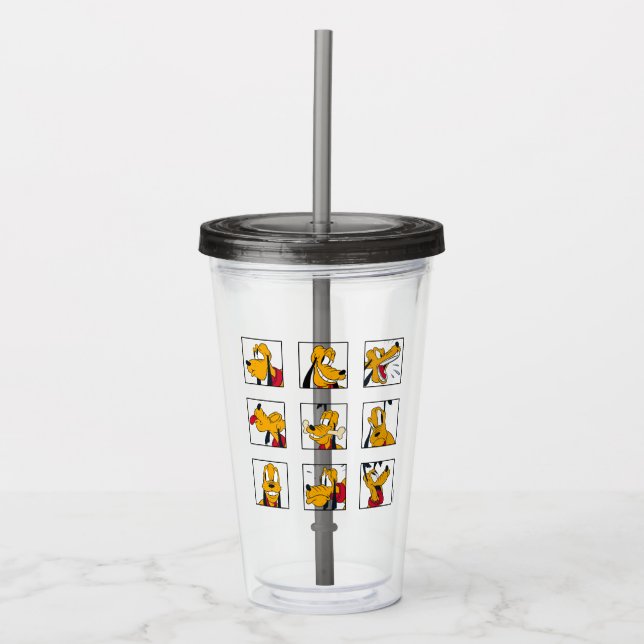 Pluto Expression Grid Acrylic Tumbler (Front)