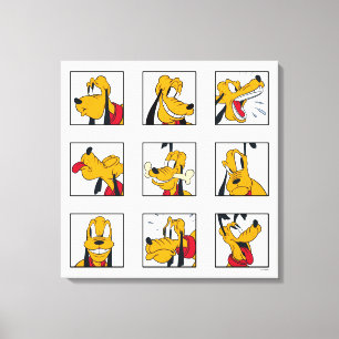 Pluto Expression Grid Canvas Print